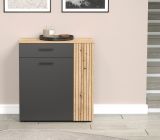 Schuhschrank Esteban in grau und Evoke Eiche Flurkommode 80 x 88 cm