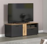 TV-Lowboard Esteban in grau und Evoke Eiche TV Unterteil 150 cm