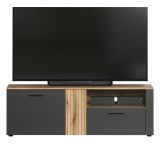 TV-Lowboard Esteban in grau und Evoke Eiche TV Unterteil 150 cm