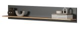 Wandboard Esteban in grau und Evoke Eiche Wandregal 150 x 25 cm