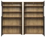 Highboard Esteban in grau und Evoke Eiche Vitrine 90 x 146 cm