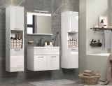 Badmbel Set Haven in wei Hochglanz Lack Badkombination hngend MIT Waschbecken 150 x 190 cm