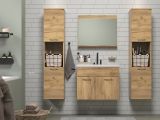 Badm�bel Set Haven in Eiche Gold Badkombination h�ngend MIT Waschbecken 150 x 190 cm