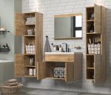 Badm�bel Set Haven in Eiche Gold Badkombination h�ngend MIT Waschbecken 150 x 190 cm