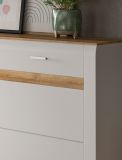 Sideboard Darell in grau und Riviera Eiche Kommode 150 cm, Soft-Close