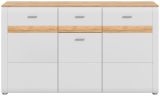 Sideboard Darell in grau und Riviera Eiche Kommode 150 cm, Soft-Close