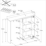 Parisot Kinder- und Jugendzimmer Set 5-teilig Aalborg2 in wei und Eiche japanisch