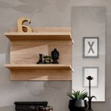 Garderobenspiegel Collin in Jackson Eiche Flur Spiegel mit Ablage 90 x 90 cm