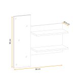 Garderobenspiegel Collin in Jackson Eiche Flur Spiegel mit Ablage 90 x 90 cm