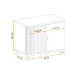 Garderobe Sitzbank Collin in Jackson Eiche und schwarz Garderobenbank mit 3-D Lamellen 60 cm