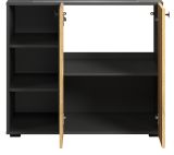 Waschtisch Set Bliss in Evoke Eiche und grau Komplett-Set mit Waschbecken 90 cm