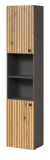 Badezimmer Hochschrank Bliss in Evoke Eiche und grau Badschrank 40 x 186 cm