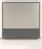 Badezimmer Spiegel Bliss in grau Badspiegel mit Ablage 80 cm