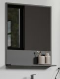 Badezimmer Spiegel Bliss in grau Badspiegel mit Ablage 60 cm