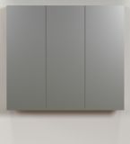 Badezimmer Spiegelschrank Bliss in grau Badschrank 3-trig 90 cm