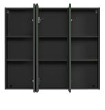 Badezimmer Spiegelschrank Bliss in grau Badschrank 3-trig 90 cm