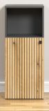 Badezimmer Kommode Bliss in Evoke Eiche und grau Badschrank 40 x 95 cm
