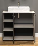 Waschtisch Set Bliss in Cashmere grau Komplett-Set mit Waschbecken 90 cm