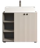 Waschtisch Set Bliss in Cashmere grau Komplett-Set mit Waschbecken 90 cm