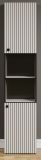 Badezimmer Hochschrank Bliss in Cashmere grau Badschrank 40 x 186 cm