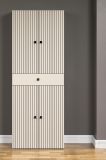 Badezimmer Hochschrank Bliss in Cashmere grau Badschrank 70 x 186 cm