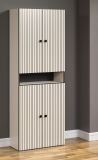 Badezimmer Hochschrank Bliss in Cashmere grau Badschrank 70 x 186 cm