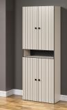 Badezimmer Hochschrank Bliss in Cashmere grau Badschrank 70 x 186 cm