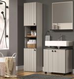 Badezimmer Spiegel Bliss in Cashmere grau Badspiegel mit Ablage 60 cm