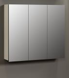 Badezimmer Spiegelschrank Bliss in Cashmere grau Badschrank 3-trig 90 cm