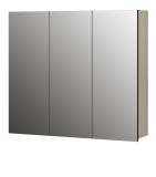 Badezimmer Spiegelschrank Bliss in Cashmere grau Badschrank 3-trig 90 cm
