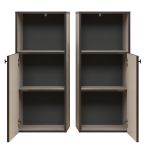 Badezimmer Kommode Bliss in Cashmere grau Badschrank 40 x 95 cm