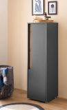 Badezimmer Midischrank Center in grau matt und Wotan Eiche Badmbel Kommode 34 x 114 cm