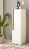 Badezimmer Midischrank Center in wei� und Wotan Eiche Badm�bel Kommode 34 x 114 cm