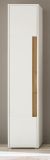 Badezimmer Hochschrank Center in wei und Wotan Eiche Badschrank 34 x 200 cm