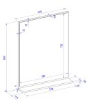 Badezimmer Spiegel Center in Wotan Eiche Badspiegel mit Ablage 60 x 80 cm