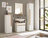 Badmbel Set 4-teilig Center in wei und Wotan Eiche Badkombination 168 cm