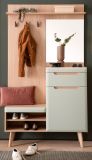 Garderobe Set 2-teilig Isgard in Pistazie matt und Scandi Eiche Garderobenkombination skandinavisch 227 x 197 cm