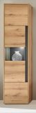 Vitrine Center in Evoke Eiche und grau Vitrinenschrank 50 x 197 cm
