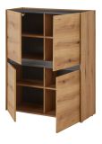 Highboard Center in Evoke Eiche und grau Kommode 100 x 120 cm
