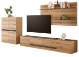 Wohnwand Center in Evoke Eiche und grau Wohnkombination Set 3-teilig 343 cm