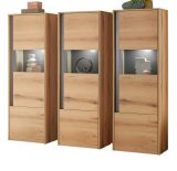 Schrank Set 3-teilig Center in Evoke Eiche und grau Wohnkombination 3 x Vitrine 190 x 155 cm