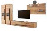 Wohnwand Center in Evoke Eiche und grau Wohnkombination Set 4-teilig mit XL-TV-Schrank 400 cm