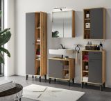 Badezimmer Spiegelschrank Torsby in Evoke Eiche Badschrank 2-trig 60 x 70 cm