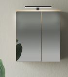 Badezimmer Spiegelschrank Torsby in Evoke Eiche Badschrank 2-trig 60 x 70 cm