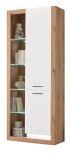 Vitrine Rivian in wei matt und Evoke Eiche Vitrinenschrank 80 x 195 cm