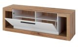 TV-Lowboard Rivian in wei matt und Evoke Eiche TV Unterteil 150 x 49 cm