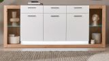 Sideboard Rivian in wei matt und Evoke Eiche Kommode 198 x 83 cm