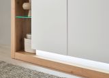 Sideboard Rivian in wei matt und Evoke Eiche Kommode 198 x 83 cm