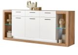 Sideboard Rivian in wei matt und Evoke Eiche Kommode 198 x 83 cm