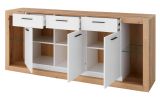 Sideboard Rivian in wei matt und Evoke Eiche Kommode 198 x 83 cm